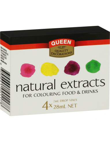 Queen Natural Food Colouring Rainbow 4x7ml