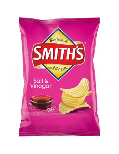 Smith's Chips Share Pack Crinkle Cut Salt & Vinegar 170g