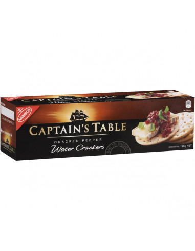 Captains Table Cracker Cracked Pepper 125g