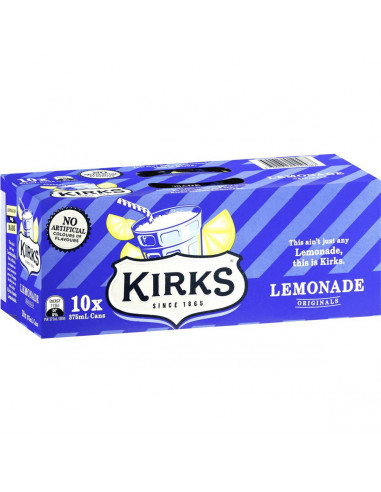 Kirks Lemonade Cans 10x375ml pack