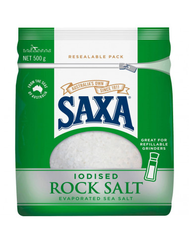 Saxa Iodised Rock Salt 500g