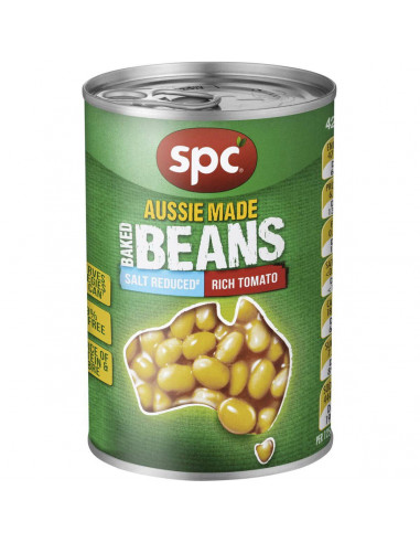 Spc Baked Beans Salt Reduced Tomato Sauce 425g