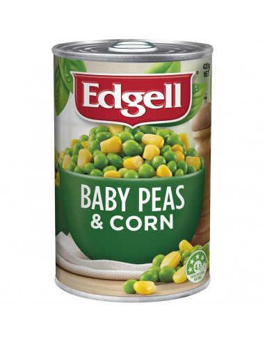 Edgell Baby Peas & Corn Baby Peas & Super Sweet Corn 420g