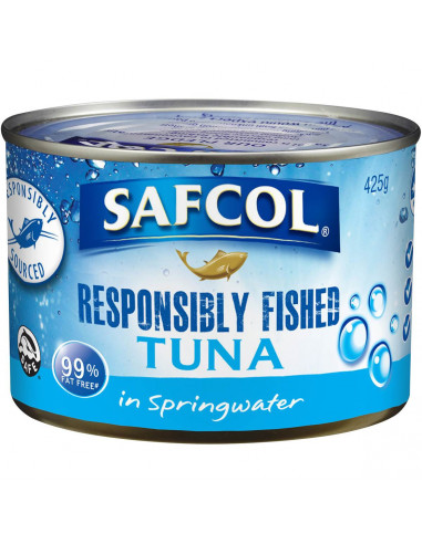 Safcol Responsibly Fished Tuna In Spring Water 425g