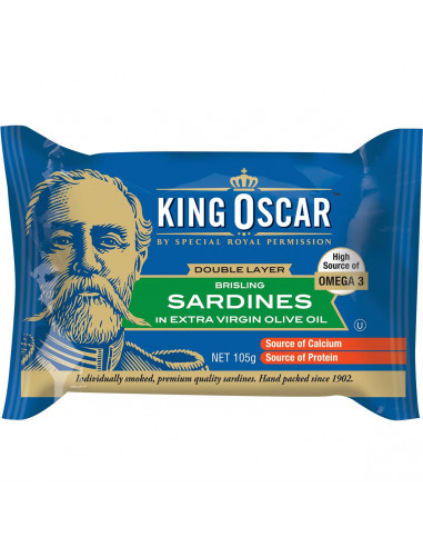 King Oscar Sardines Olive Oil Double Layer 105g