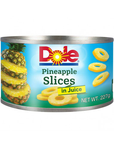 Dole Premium Tropical Pineapple Slices In Juice 227g