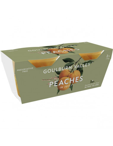 Goulburn Valley Peaches In Juice 2 pk 340g