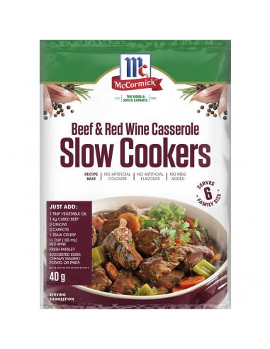 Mccormick Slow Cookers Beef & Red Wine 40g