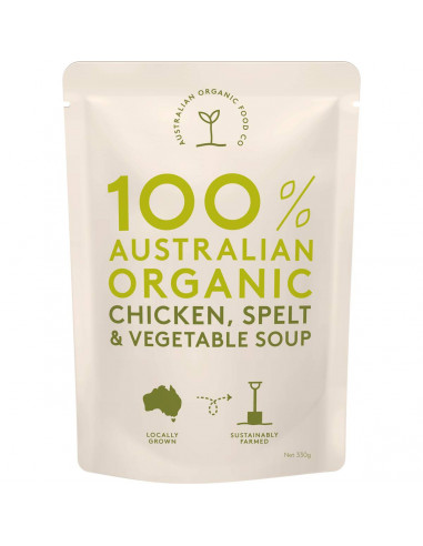 Australian Organic Food Co Chicken Spelt & Vegetable Soup 330g