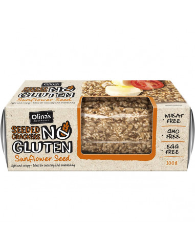 Olina's Gluten Free Crackers Sunflower Seed 100g