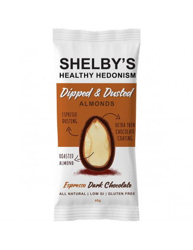 Shelbys Almonds Dark Chocolate & Espresso 40g