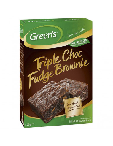 Greens Brownie Mix Triple Chocolate Fudge 500g