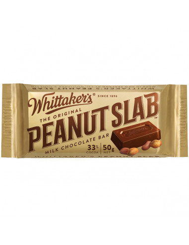 Whittakers Peanut Slab Milk Chocolate 50g bar