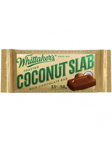 Whittakers Coconut Slab Milk Chocolate 50g bar