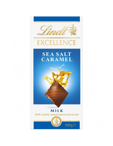 Lindt Excellence Milk Chocolate Seasalt & Caramel 100g block