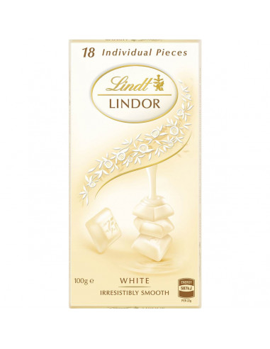 Lindt Lindor Chocolate Block White 100g block