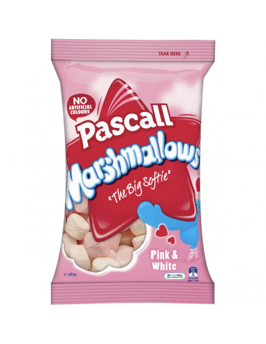 Pascall Marshmallows Vanilla Raspberry 280g bag