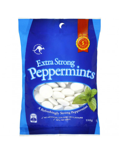 Dollar Sweets Peppermints Extra Strong 150g bag