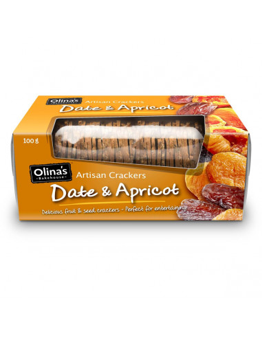 Olina's Artisan Cracker Date And Apricot 100g