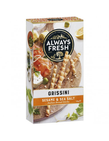 Always Fresh Grissini Crispbread Sesame And Sea Salt 125g