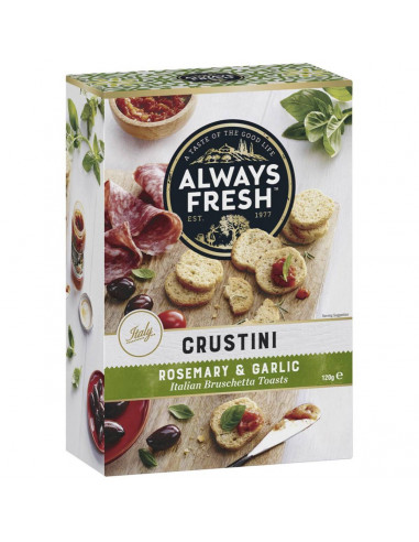 Always Fresh Crustini Crispbread Rosemary & Sea Salt 120g