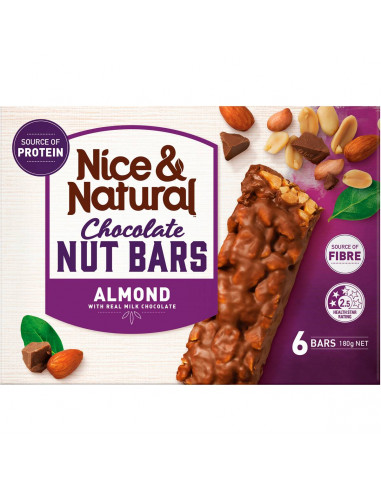 Nice & Natural Chocolate Nut Bar Almond 180g