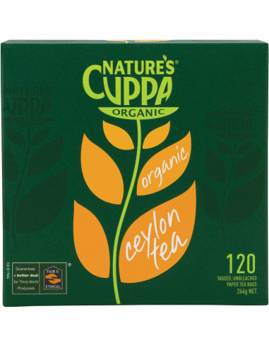 Nature's Cuppa Organic Premium Tea Bags 120 pack