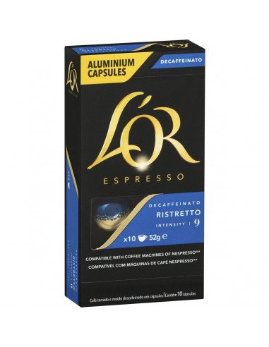 L'or Espresso Ristretto Decaf Coffee Capsule Compatible With Nespresso 10 pack