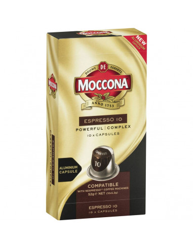 Moccona Capsules Espresso 10 Compatible With Nespresso 10 pack