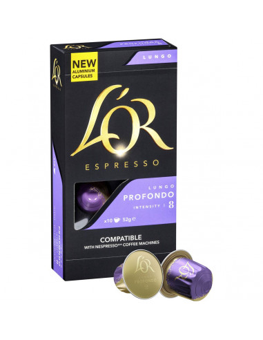 L'or Espresso Lungo Profondo Coffee Capsules Compatible With Nespresso 10 pack