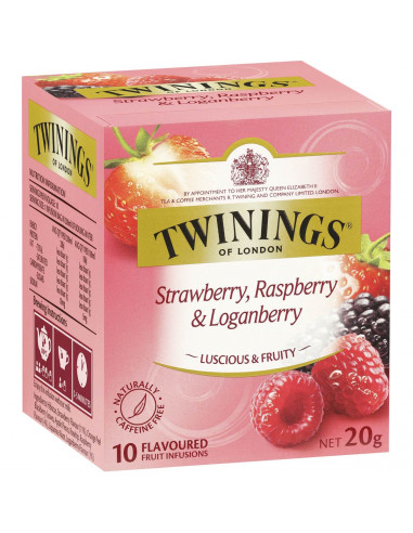 Twinings Raspberry Strawberry & Loganberry Tea Bags 10pk 15g