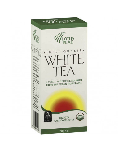 Lotus Peak White Tea Bags 25pk 50g
