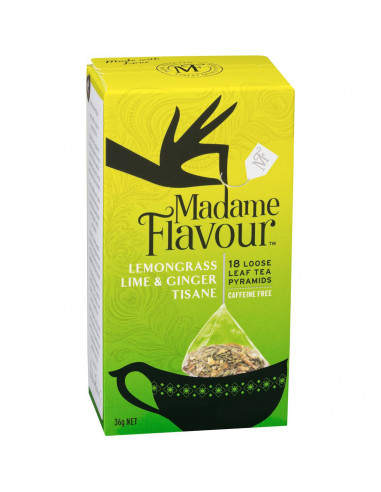Madame Flavour Lemon Grasslime & Ginger Tea Pods 18pk