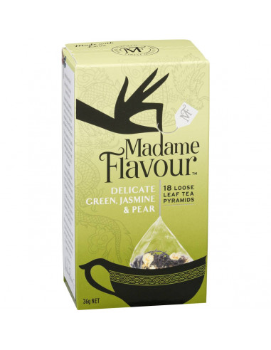 Madame Flavour Green Jasmine & Pear Tea Pods 18 pack