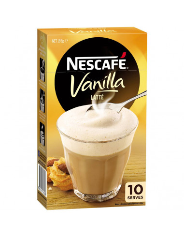 Nescafe Coffee Sachets Latte Vanilla 10 pack
