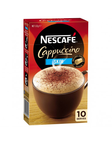 Nescafe Coffee Sachets Cappucino Skim 10 pack