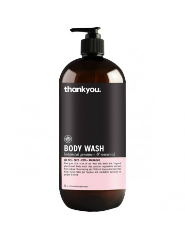 Thankyou. Body Wash - Botanical Geranium & Rosewood 1l