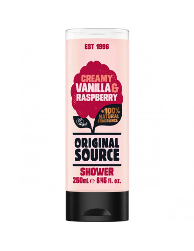 Original Source Body Wash Shower Gel Vanilla Milk Raspry 250ml