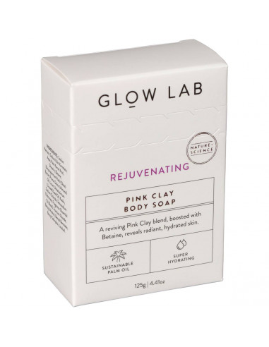 Glow Lab Rejuvenating Pink Clay Body Soap 125g