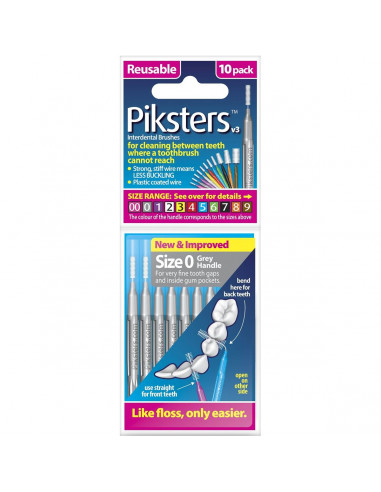 Piksters Interdental Brushes Size 0 10 pack