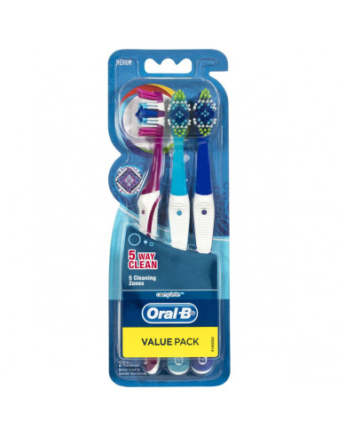 Oral B 5 Way Clean Toothbrush 3 pack