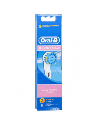 Oral-b Sensitive Clean Electric Toothbrush Replacement Heads 2 refills