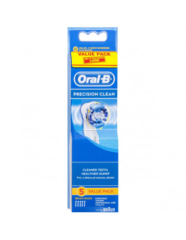Oral-b Precision Clean Toothbrush Replacement Electric Heads 5 refills