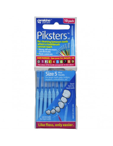 Piksters Dental Floss Interdental Brush Large 10 pack