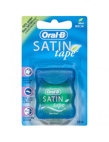 Oral-b Dental Floss Satin Tape Mint 25 meters
