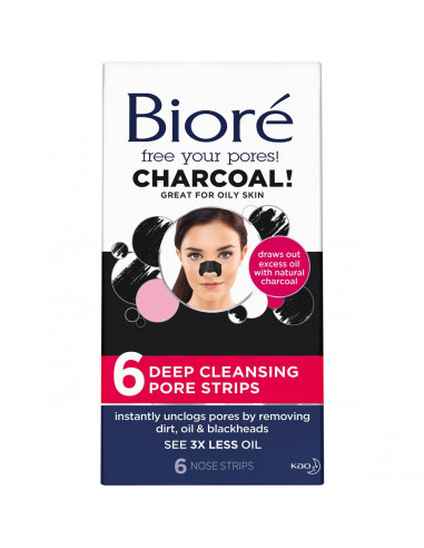 Biore Deep Cleansing Charcoal Pore Strip 6pk