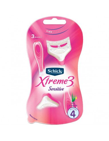 Schick Extreme 3 Womens Sensitive Disposable Razor 4 pack