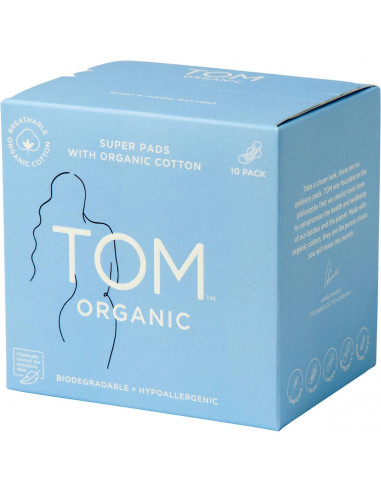 Tom Organic Pads Super Ultra Thin 10 pack