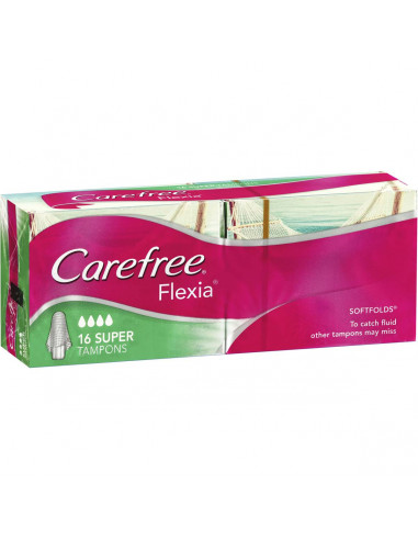Carefree Flexia Tampons Super 16 pack