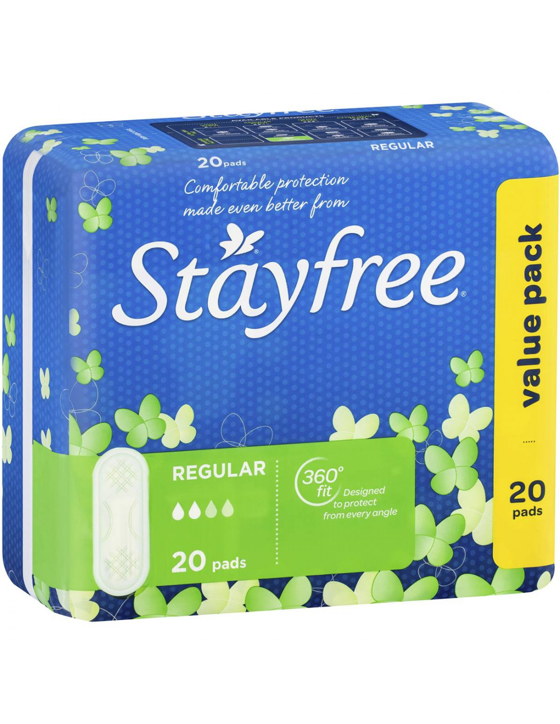 Stayfree Pads Regular No Wings 20 pack